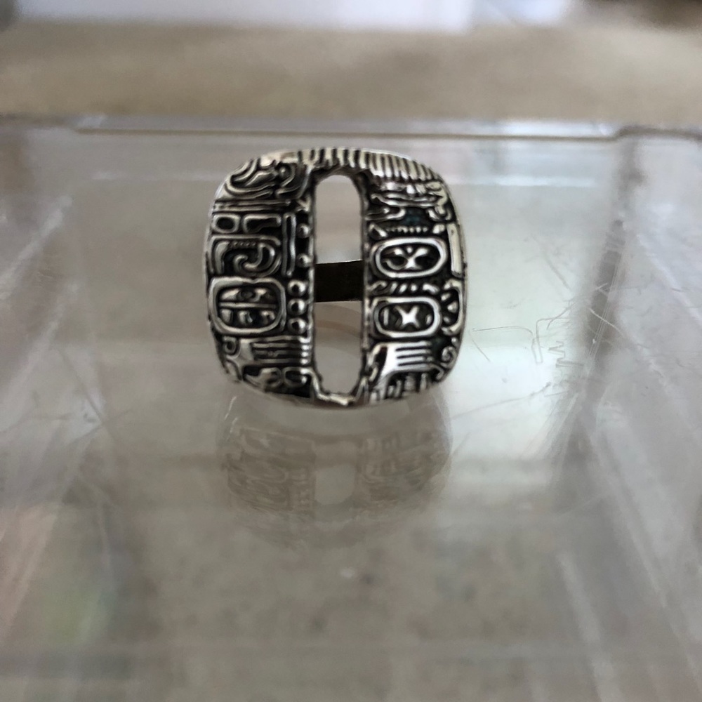 Sterling silver Aztec ring